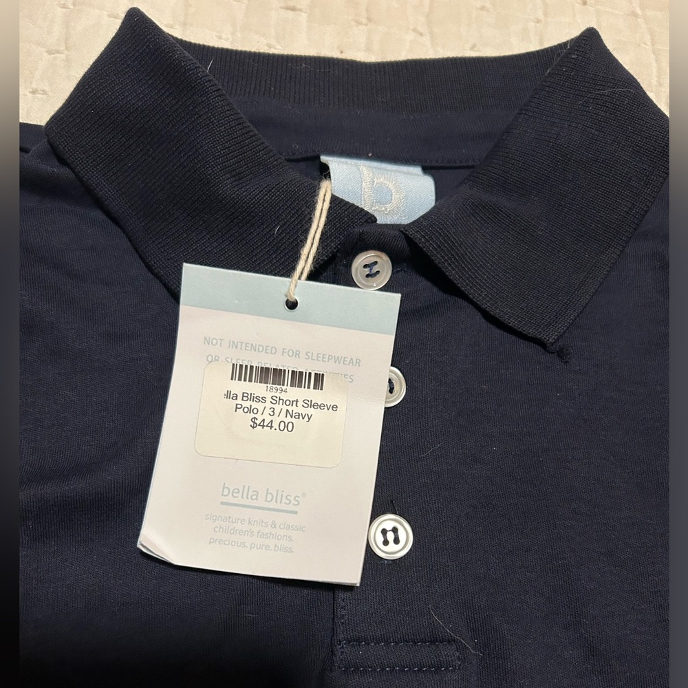 Bella Bliss Short Sleeve Polo NWT